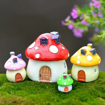 Velikosti 3 Letnik Doma Dekor Smolo Mini Mushroom House Miniaturni Vrt Pribor Pravljice Vrt Mini Obrti Doma Dekor Otroci Darila