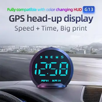 G13 Digitalni GPS merilnik Hitrosti HUD Avto Head Up Display S Kompas prekoračitev hitrosti Utrujen, Vožnja Opozorilo Vozila Univerzalni