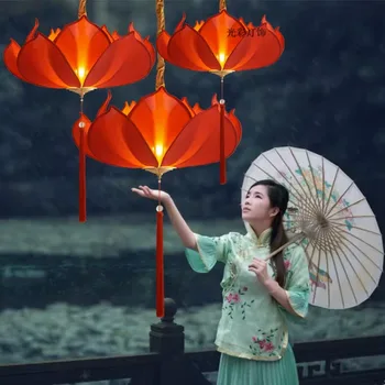 Kitajski Klasična Luč, Okrasni Obesek Luči Sodobnih E27 Doma Dekoracijo Podstrešju Razsvetljavo Handwoven Tkanine Umetnosti Viseče Svetilke