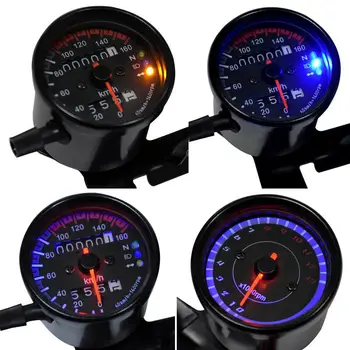 Za Honda, Cafe Racer Motocikel prevožene poti Speedmeter Tahometer LED Merilnik Hitrosti