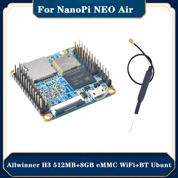 Za Nanopi NEO Zraka Allwinner H3 512MB+8GB EMMC, Wifi+Bluetooth Ubuntucore Ultra Small IS Razvoj Odbora Z Anteno Kompleti