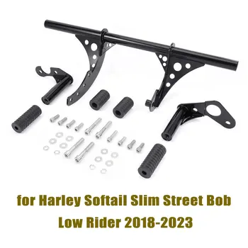 Motorno kolo Spredaj nazaj Avtocesti Motorja Stražar Crash Bar, Primerni za Harley Softail Slim Ulica Bob Low Rider 2018-2023
