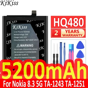 5200mah KiKiss Zmogljivo Baterijo HQ480 za Nokia 8.3 5G TA-1243 TA-1251
