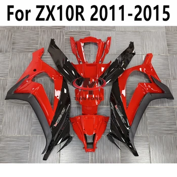 Fit ZX10 R ZX 10R 2011 2012 2013 2014 2015 Rdeče Črni Sijajni Tiskanja Motocikel Polno Oklep Komplet Za Kawasaki ZX10R Prekrivala