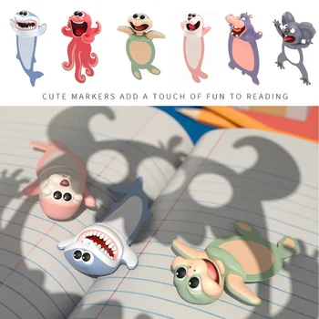 3D Stereo Ocean Serije Pečat Hobotnica Mačka Panda Ustvarjalne Tiskovine Risanka Marker Živali Zaznamki Otroci Šoli Pisarniški Material