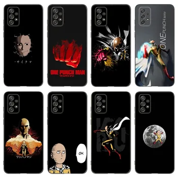 Anime En Udarec Človek Primeru Telefon Za Samsung Galaxy A13,A21s,A22,A31,A32,A52,A53,A71,A80,A91 Mehko Črno Telefon Kritje