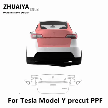 2020-2024 Za Tesla Model Y Zadaj Izstopna odprtina PPF Barve Varstvo Film 8mil karoserije film
