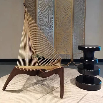 Masivnega lesa jadranje stol, oblikovalec harfo stol, umetniško ustvarjalnost, spalnica, bivalni prostor stol