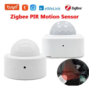 Tuya/eWelink Zigbee PIR Senzor Gibanja Smart Človeško Telo Detektor Gibanja Mini Infrardeči Detektor Home Security Za Pametne Življenje