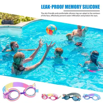 Novo Nepremočljiva otroška Plavalna Očala Srčkan Plavati Očal Za Otroke Nastavljiva Trak Silikonski Risanka Ogledalo Očala