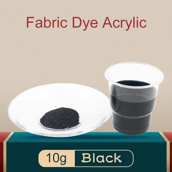 10 g Črne Barve Tkanine Dye Akril Barva v Prahu za Oblačila Tekstilne Barvanje Oblačil Obnovo Barvil