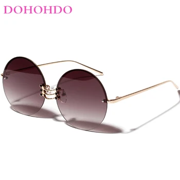 DOHOHDO Kovinski Krog Retro Moški sončna Očala 2024 Modi Nove Ženske Vintage sončna Očala Luksuzne blagovne Znamke Očala UV400 Gafas de sol