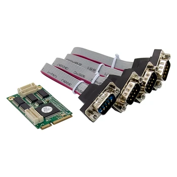 Mini PCIE CH384L 4S DB-9 RS232 Serijski Port Card Industrijske Razred Serial Port COM1 Širitev vmesniško Kartico