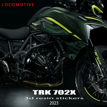 TRK702X 2023 Motoristična Oprema 3D Gel Epoksi Smolo Nalepke Kit Rezervoar Pad Zaščito Za Benelli TRK 702X TRK 702 X