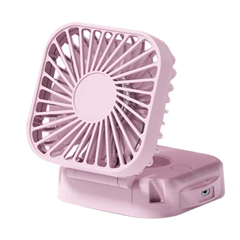 -Ročni Prenosni Ventilator Z Ogledalom, 3 Hitrosti USB Polnilna Mini Fan Desk Ventilator Za Dekleta, Ženske, ki Potujejo na Prostem