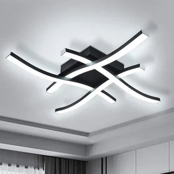 Sodobna Zatemniti LED Stropna Luč Ukrivljen Minimalističen Podometno Montažo zgornje meje luç Lučka za Spalnico Foyer Kuhinja 6000K 24W