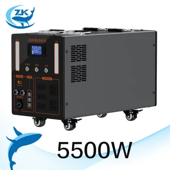 ZKON Power Station Portable 5500W 12000Wh Napajanje Sončne Generator LiFePO4 Baterije Neuspeh Prostem Kampiranje Ribolov UPS