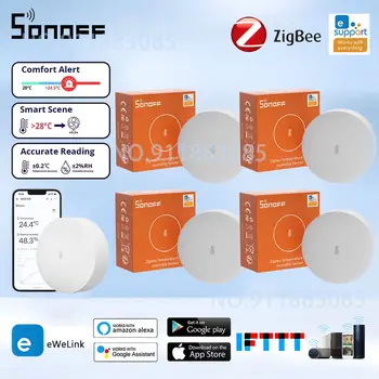 SONOFF SNZB-02P Zigbee Temperatura Vlažnost Senzor Visoko-Natančen Zaslon Smart Termometer, Higrometer Prek EWeLink Alexa Google