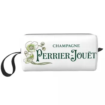 Perrier Šampanjec Jouets Logotip Kozmetični Torba Ženske, Lepe Velike Zmogljivosti Ličila Primera Lepoto Shranjevanje Toaletne Torbe