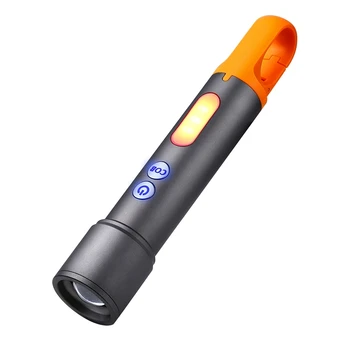USB Polnilna Svetilka Zoomable LED Svetilka Z COB Strani Luč Žaromet Svetilko Za na Prostem Enostaven Za Uporabo