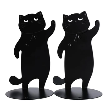 Mačka Bookends Black Cat Dekor Black Cat Darila Za Mačka Ljubitelji Mačk Bookends Za Police Anime Bookends Živali Bookends Trajne