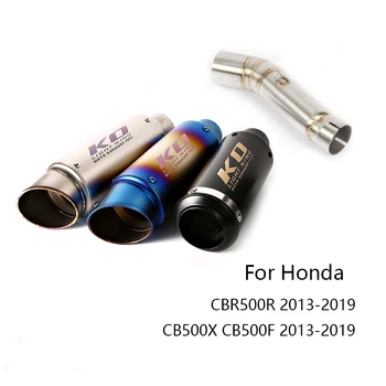51mm Izpušnih Set za Honda CBR500R CB500F CB500X 2013-2019 Motocikel Izpušne Cevi Sredini Cevi Zdrsne Na 51mm Glušnika Pobeg Cevi