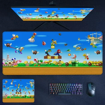 Velika Mouse Pad Pixel Igre Desk Mat Miško Preproge, Gamer Tipkovnice Mat Stitched Rob Mousepad Kabinet Gaming Accessoy Tabela Preproge