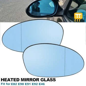 Levi Voznik Strani Modro Krilo Vrat Ogledalo Rearview Mirror Steklo Ogrevano za BMW 1 Series 3 E81 E87 E82 E46 E90 E92 Z4 E85