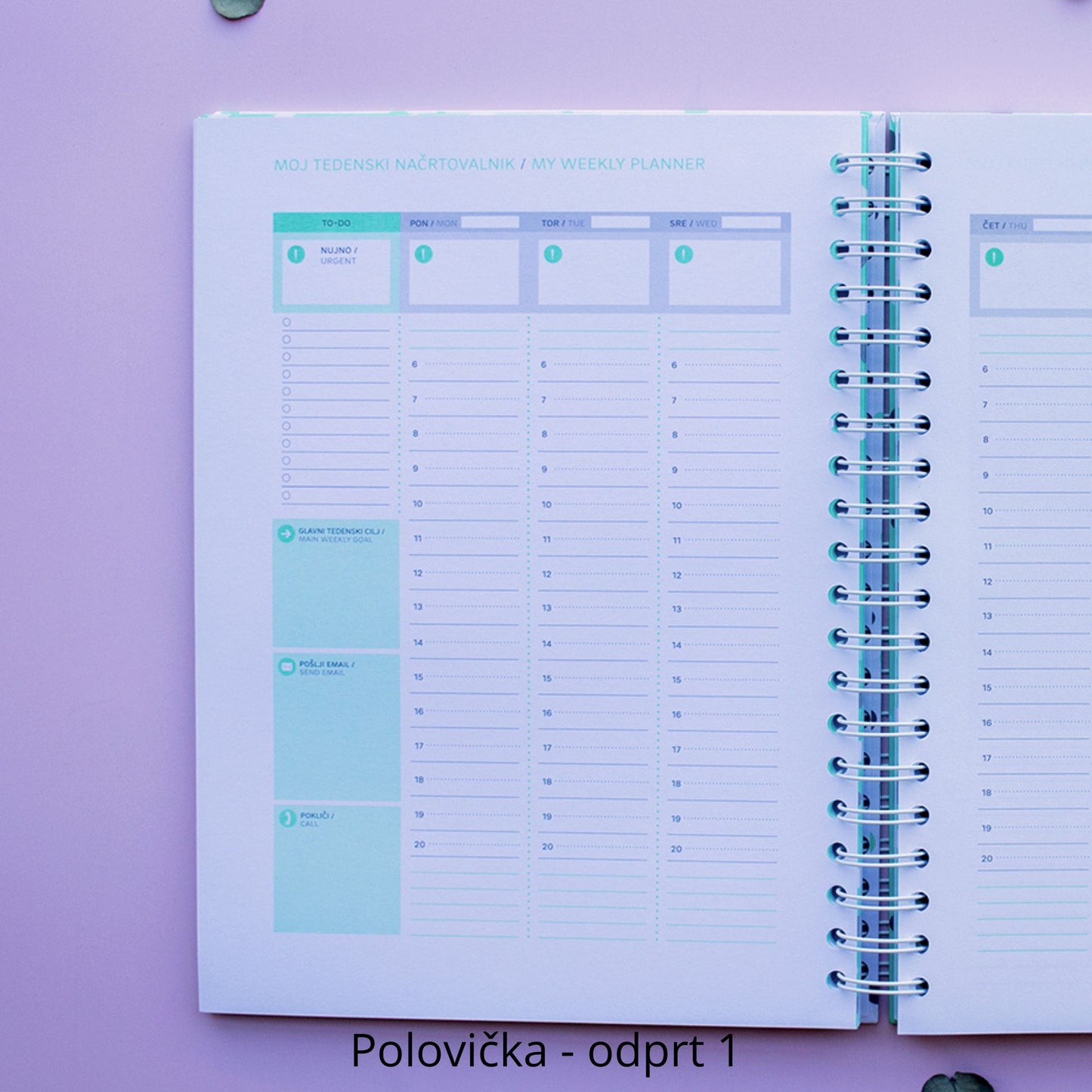 Polovička – Velik Rokovnik A4 - spiralna vezava- SLO